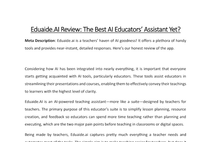 write well detailed product, gadget, or software review